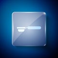 White Coffee filter holder icon isolated on blue background. Square glass panels. Vector Illustration Royalty Free Stock Photo