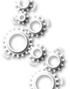 White cog wheels Royalty Free Stock Photo