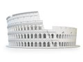 White Coliseum Colosseum isolated on white background. Symbol of Rome and Italy Royalty Free Stock Photo