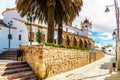 White colonial church in the old town of Sucre - Bolivia Royalty Free Stock Photo