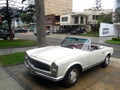 White color convertible Mercedes-Benz 230SL in Lima Royalty Free Stock Photo
