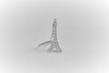 White color Eiffel tower souvenir keychain. Royalty Free Stock Photo