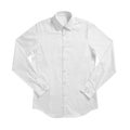 White color formal shirt with button down collar isolated on white