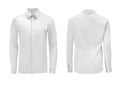 White color formal shirt with button down collar isolated on white Royalty Free Stock Photo