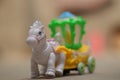 White Color Horse children's play toy Royalty Free Stock Photo