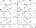 White color Jigsaw puzzle blank template background,Abstract ,success,teamwork Royalty Free Stock Photo
