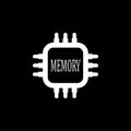 White color memory icon - vector illustration eps ten