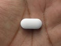 White color oblong shape medicine tablet