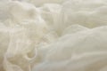 White color woven cotton gauze fabric background texture. close up top view. Royalty Free Stock Photo