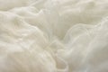 White color woven cotton gauze fabric background texture. close up top view. Royalty Free Stock Photo