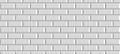 White colored brick ceramic tiles. Wall for background, Seamless pattern Royalty Free Stock Photo