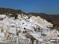 White colored Traditional style architecture over the caldera of Santorini island Royalty Free Stock Photo