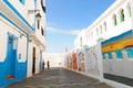 White and colorful city - Asilah, Morocco.