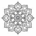 Unique Mandala Coloring Pages With Symmetrical Flower Designs Royalty Free Stock Photo