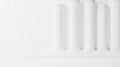 Set of White Classic Columns, Architectural Element, Grunge Background Texture Royalty Free Stock Photo
