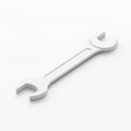 White Combination Wrench Tool on a White Background spanner hardware Royalty Free Stock Photo