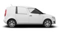 White commercial combi car Royalty Free Stock Photo