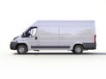 White commercial delivery van