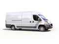 White commercial delivery van