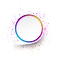 White communication background with colorful network.