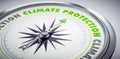 White compass - concept climate protection