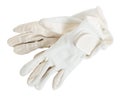 White competition gloves for Equestrian sports isolated Royalty Free Stock Photo