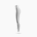 White compression tight leggings mockup with long waist, 3D rendering, for design presentation, no body, side view