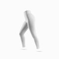 White compression underwear mockup, no body leggings, 3D rendering, for design presentation, side view