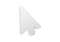 White computer cursor icon pointing upward for digital use Royalty Free Stock Photo