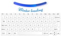 White computer keyboard button layout template with letters for Royalty Free Stock Photo