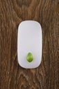 White computer mouse on a beautiful table. Royalty Free Stock Photo