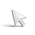 White computer mouse cursor arrow icon with a subtle shadow on a white background pointer Royalty Free Stock Photo