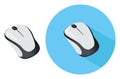 White computer mouse ,illustration, vector Royalty Free Stock Photo