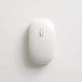 White computer mouse isolated on white background - top view - flat lay Royalty Free Stock Photo