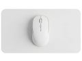White computer mouse on mousepad isolated on white background Royalty Free Stock Photo