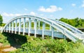 White concrete arch Bush Creek Bridge, Kansas, also known as Rainbow Bridge on historic Route 66, USA Royalty Free Stock Photo