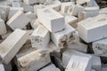 White concrete blocks. Generate Ai Royalty Free Stock Photo