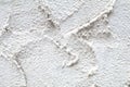 White concrete wall in the construction site. Renovation process, abstract. Texture background with space. Royalty Free Stock Photo