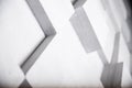 White concrete wall with cube geometry decoration background Royalty Free Stock Photo