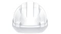 White construction helmet isolated on a white background. 3d rendering of engineering hat