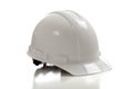 White construction workers hard hat on white Royalty Free Stock Photo