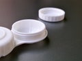 White contact lens case