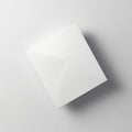 Minimalist 3d Rendering Of White Cardboard Box On Gray Background