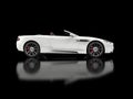 White convertible luxury sports car - side view Royalty Free Stock Photo