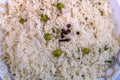 White cooked rice in bowl closeup view Royalty Free Stock Photo