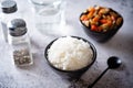 White cooked rice in a bowl Royalty Free Stock Photo