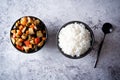 White cooked rice in a bowl Royalty Free Stock Photo