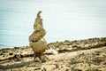 White coral rocks stacked on the beach Royalty Free Stock Photo