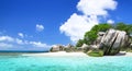 White coral sand on ÃÂ° tropical beach. Royalty Free Stock Photo