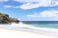 White coral sand on tropical beach. Royalty Free Stock Photo